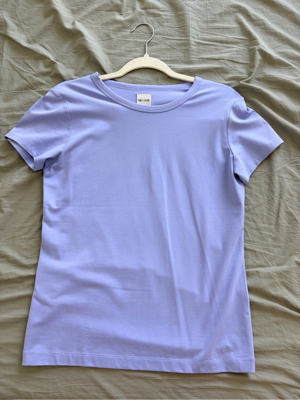 NIC+ZOE Lavender Short-Sleeve Crewneck Tee